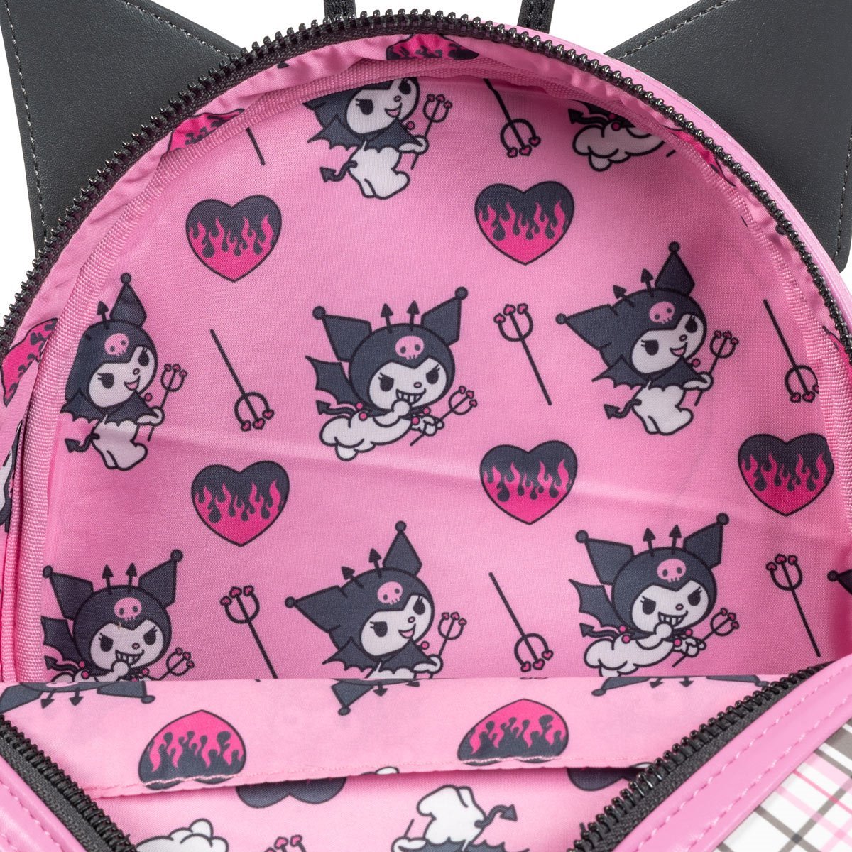 Sanrio Kuromi Flames and Plaid Mini-Backpack - EE Exclusive
