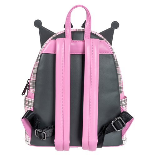 Sanrio Kuromi Flames and Plaid Mini-Backpack