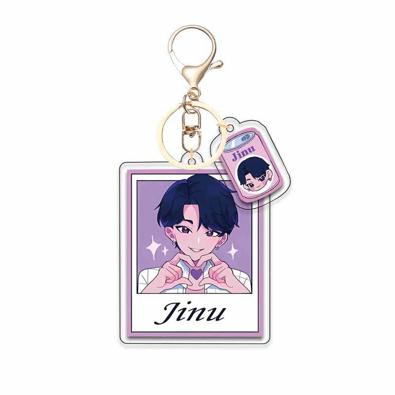 KDH K-pop inspired acrylic mini character keychain pendant
