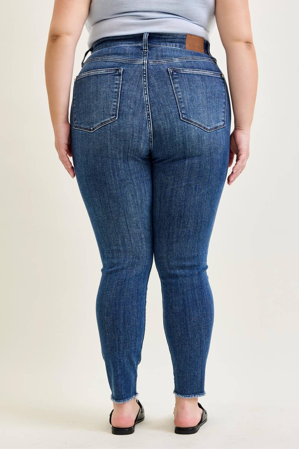 High Waist Skinny w/ Destroy - PLUS