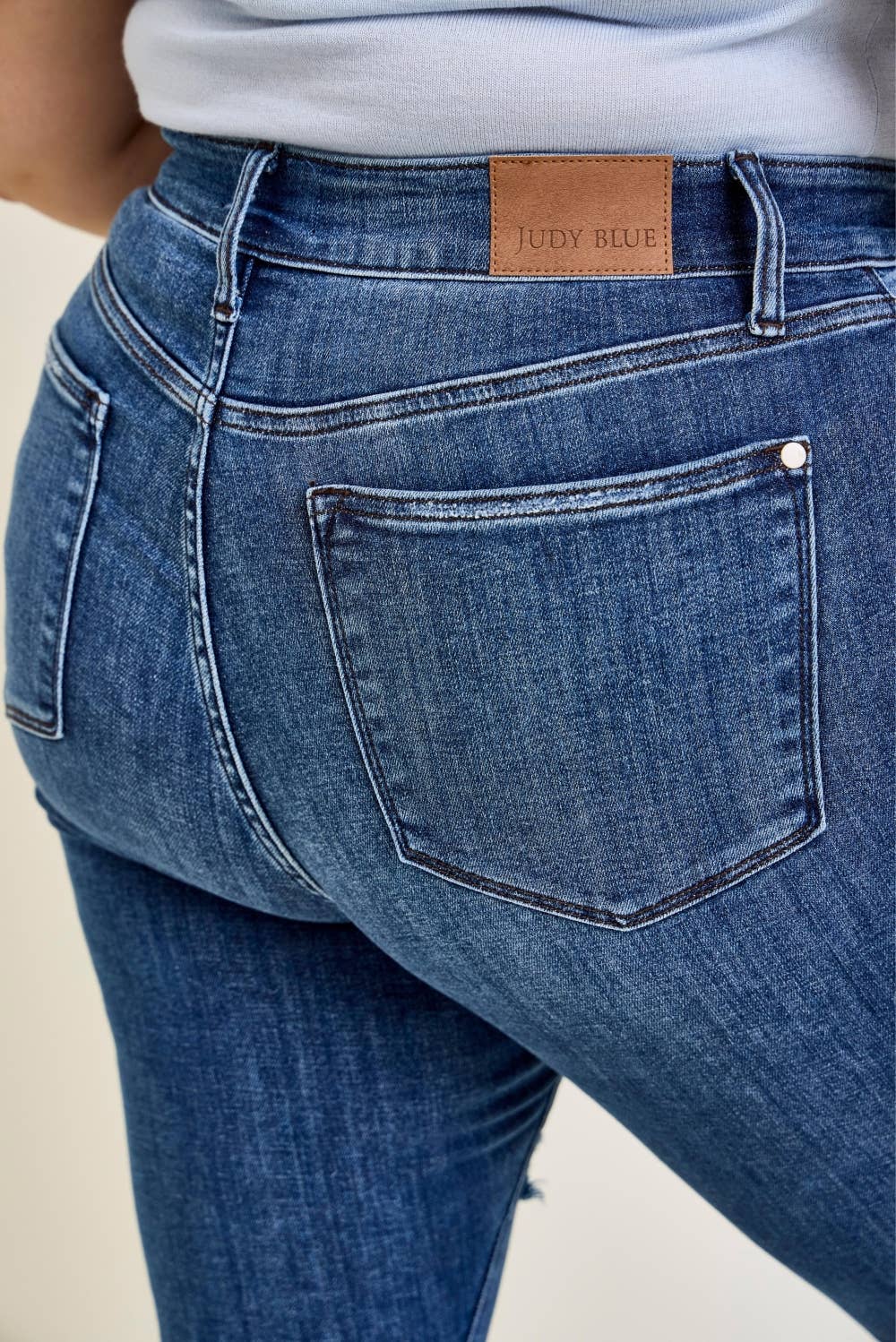 High Waist Skinny w/ Destroy - PLUS