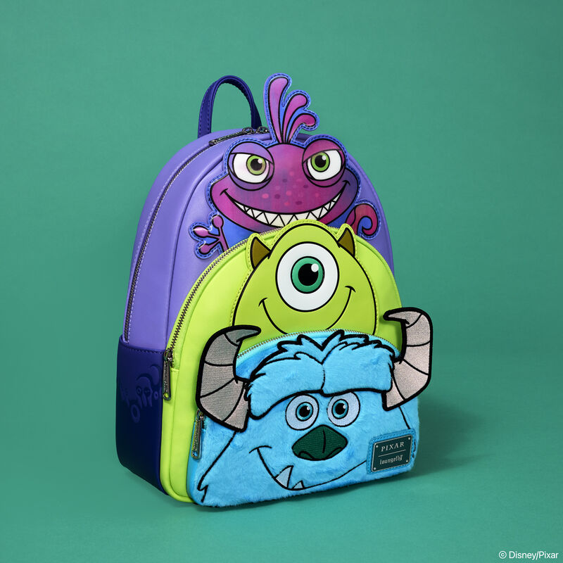 Monsters, Inc. Sulley, Mike, & Randall Triple Pocket Mini Backpack
