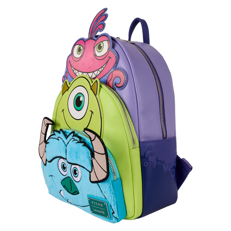 Monsters, Inc. Sulley, Mike, & Randall Triple Pocket Mini Backpack