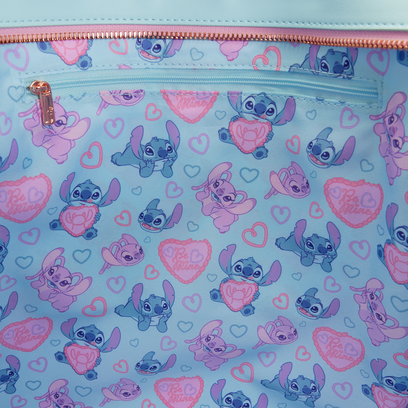 Loungefly Disney Lilo & Stitch Angel & Stitch Valentine's Day Cake Tote Bag