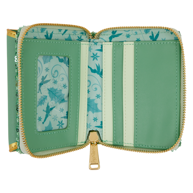 Peter Pan Tinker Bell Holiday Sequin Tri-Fold Wallet