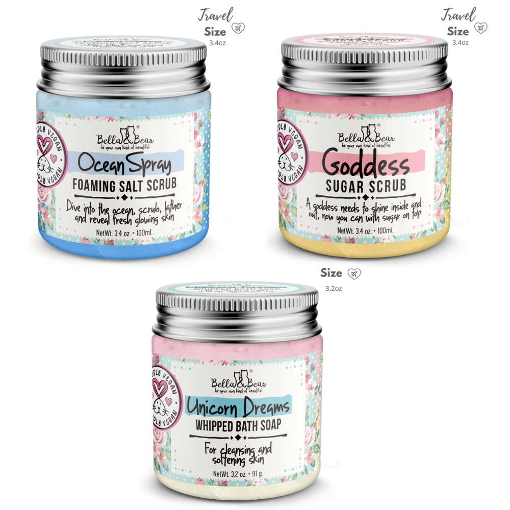 Goddess Sugar Scrub, Body Scrub Mini | Gift | Travel Size