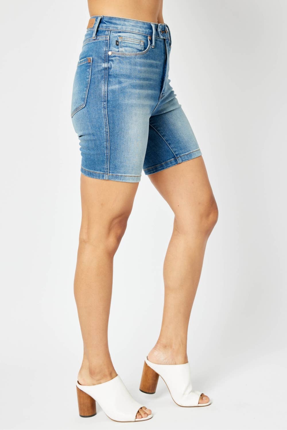 HW Tummy Control Double Button Bermuda Shorts (XL Only)