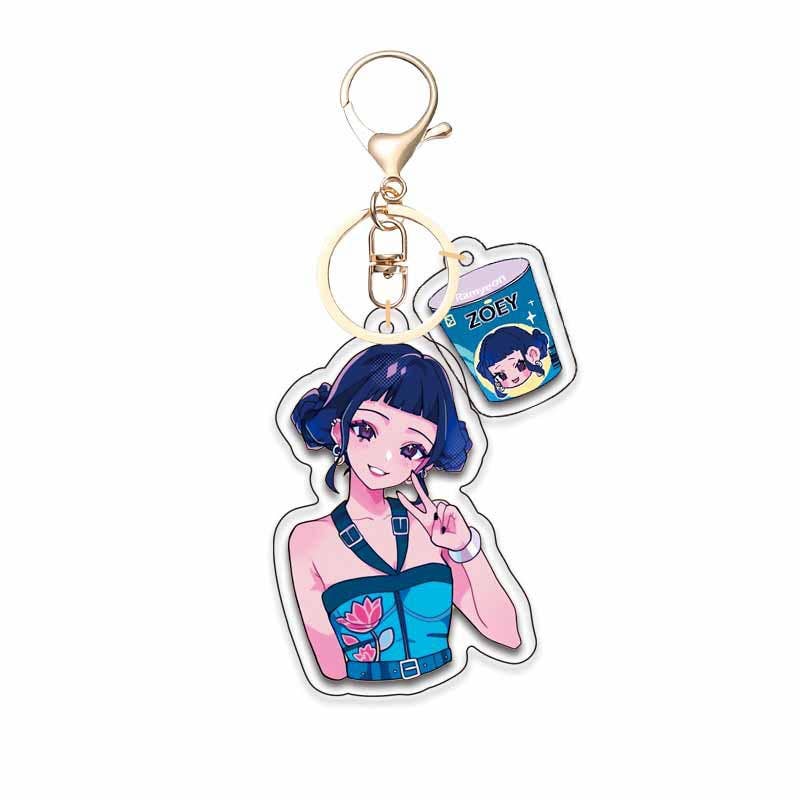 KDH K-pop inspired acrylic mini character keychain pendant