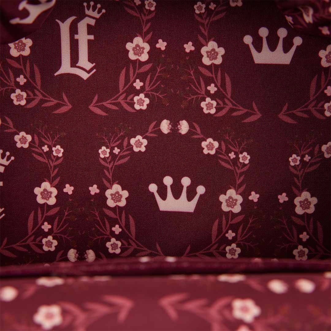 Loungefly Cream & Red Floral Convertible Mini Backpack & Crossbody Bag